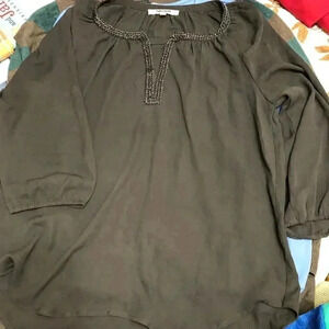 Daniel Rainn Scoop Top with Chain Neckline